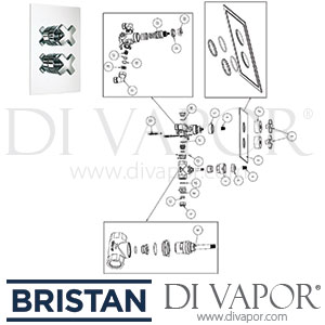 Bristan Moloko Thermostatic Dual Control Shower Valve Spare Parts - BR DV 218